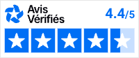 Avis Vérifiés; 4.4 sur 5; 83 avis client