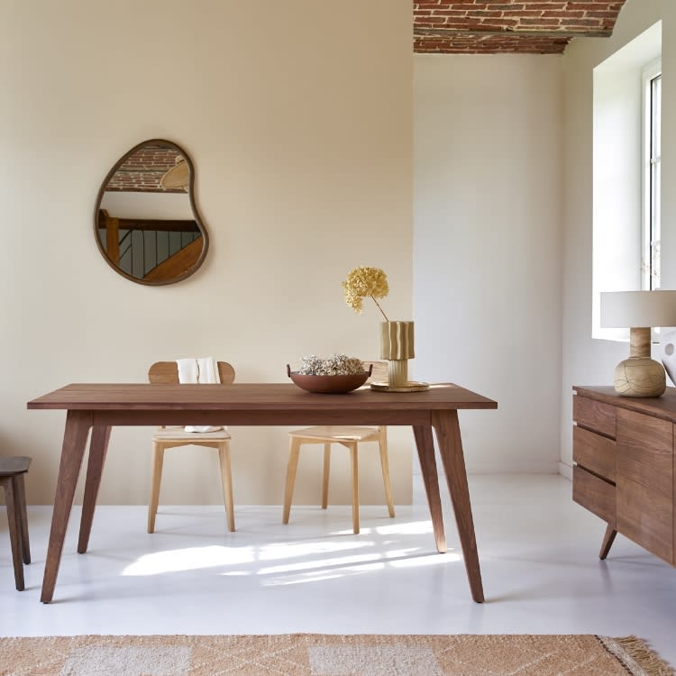 Solid walnut Table Dining Room Dining Tables Tikamoon