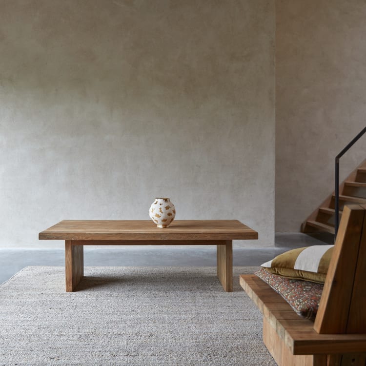 Wood bench coffee table discount