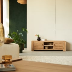 Minimalys - Solid Teak TV Stand