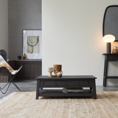 Thaki Black - Massief grenen salontafel