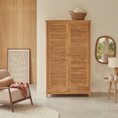 Suzette - Wardrobe in solid teak