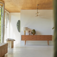 Magda 50's - Cómoda baja de caoba maciza