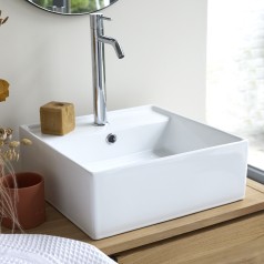 Leonce - Lavabo rectangular de cerámica