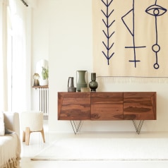 Metric - Aparador de palisandro macizo de 175 cm