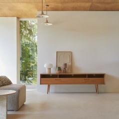 Magda 50's - Mueble para TV de caoba maciza Magda 50’s de 180 cm