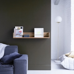 Sasha - Wall shelf in solid teak - 100 cm