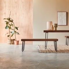 Helga - Bank aus massivem Palisanderholz 135 cm