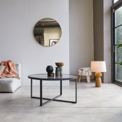 Milan - Marmeren en metalen salontafel