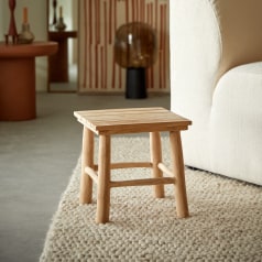 Kilim - Bout de canapé en teck massif