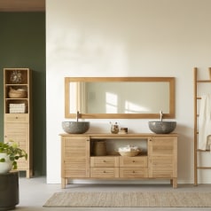 Soho - Mobile per il bagno in legno di quercia massello 165 cm