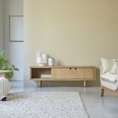 Jonàk - Mueble para TV de roble macizo de 140 cm