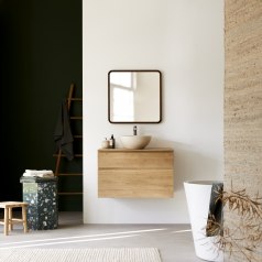 Jacob - Massief eikenhouten wastafelmeubel 80 cm