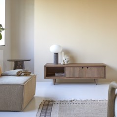 Jonàk - Meuble TV en noyer massif 140 cm