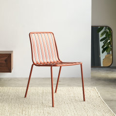 Gaby - Chaise en métal orange