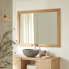 Tona - Solid teak mirror 120x90 cm