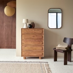 Olga - Cassettiera in legno di acacia massello