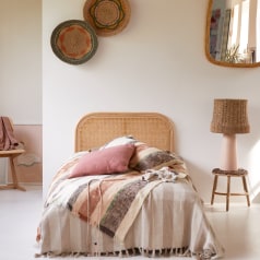 Joséphine - Testiera in rattan intrecciato 90 cm