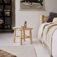Kilim - Children's bedside table in solid teak