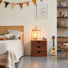 Kwarto - Comodino per bambini in legno di palissandro massello 3 cassetti