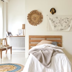 Urbain - Testiera per bambini in teak massello 135 cm