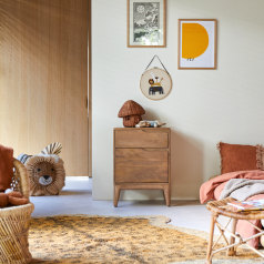 Gabrielle - Children's bedside table in solid mango