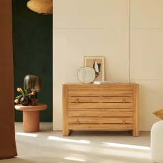 Minimalys - Solid teak chest of drawers