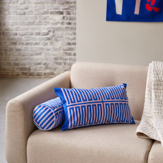 Elios - Coussin français 50x30 cm, Blue