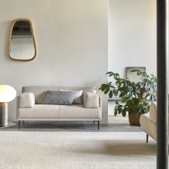 Finn - 2-3-Sitzer-Sofa mit ecrufarbenem Stoffbezug