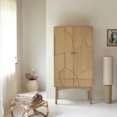 Otho - Aparador de mindi de 90 cm