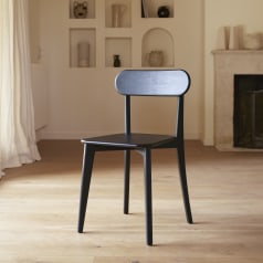 Abel - Sedia in mogano massello black