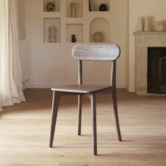 Abel - Silla de caoba maciza marrón