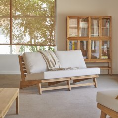 Olia - Divanetto in teak massello, 2 posti