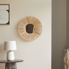 Iris - Miroir en fibres naturelles 60 cm