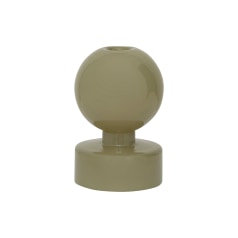 Pallo - Light green candle holder in recycled glass