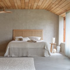 Adèle - Cabecero de rejilla de ratán de 180 cm