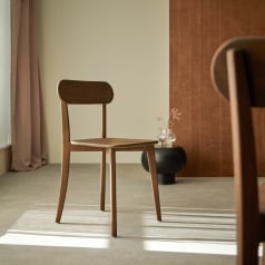 Abel - Silla de caoba maciza marrón