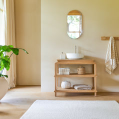 Achille - Mobile sottolavabo in teak massello 95 cm