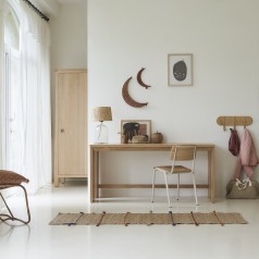 Eden - Scrivania per bambini in legno di quercia massello 160 cm