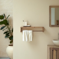 Lila - Solid Acacia Wall-mounted Towel Rail