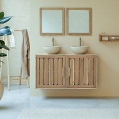 Lila - Badkamermeubel van massief acaciahout 120 cm