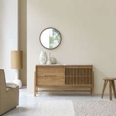 Isaure - Sideboard in solid teak and premium terrazzo - 140 cm