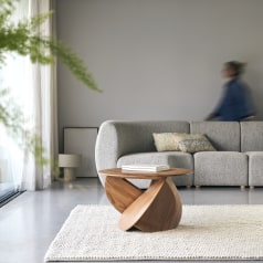Gonzague - Small solid teak coffee table
