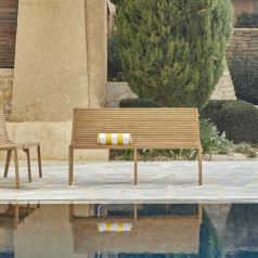 Teo - Panca da giardino in teak massello a 2 posti