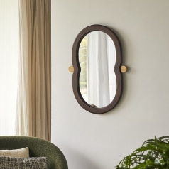 Agate - Mindi wood mirror 80x50 cm