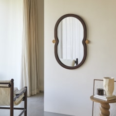 Agate - Mindi wood mirror 105x65 cm