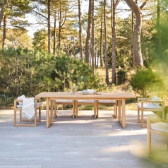 Noah - Table de jardin en teck massif 8-10 pers
