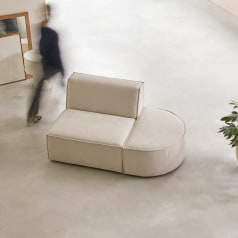 Dario - Sillón lounge modulable de tela beis