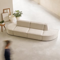 Dario - Modulaire 2/3-zitsbank in beige stof