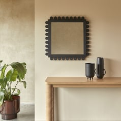 Luca - Mindi wood mirror 75x75 cm
